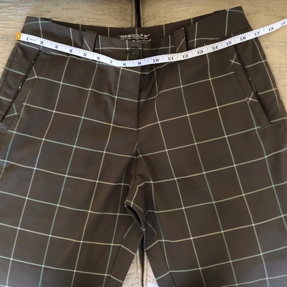 Nike Dri-Fit Performance Golf Pants Moss|Turquois Plaid Woman’s Size 8 NWOT - Picture 1 of 5